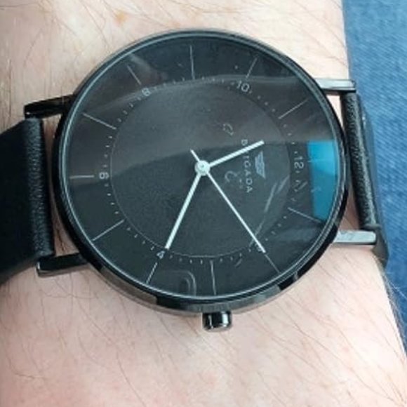 BRIGADA Men's Black Simple Business Casual Waterproof Quartz Wrist Watch - Picture 8 of 8